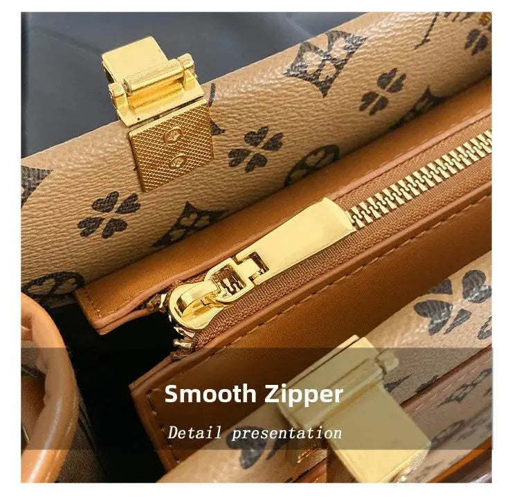 Fashionable Printed Versatile Commuter Tote Casual Handbag Single Shoulder Slant Cross Women's Bag City Simple Style Large Size luxecrown.co.uk
