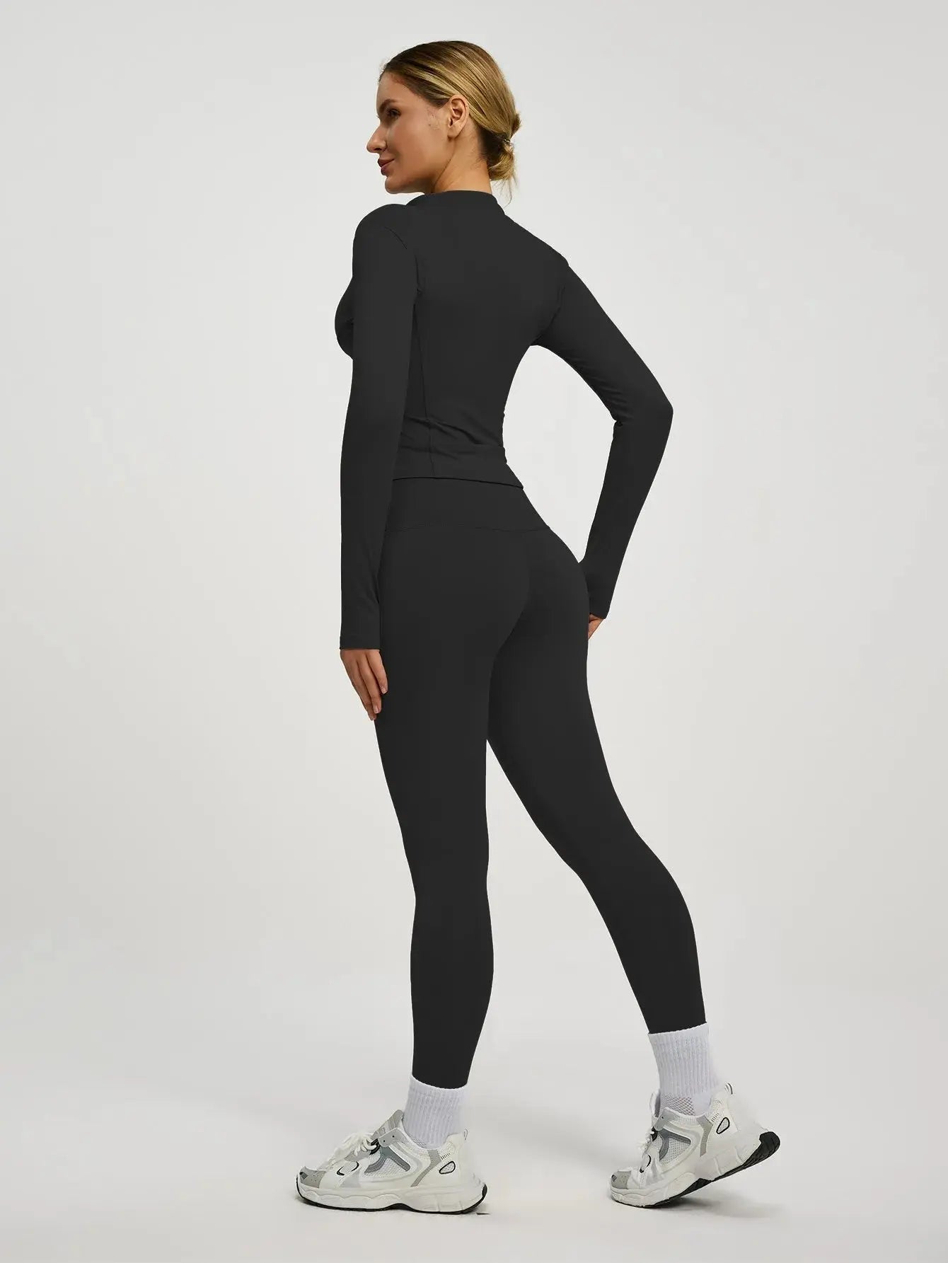 Fitfemme 2Pcs Women's Spring Yoga Sport Suit High Waist Legging Jacket Lifting Running Pants Outdoor Set luxecrown.co.uk
