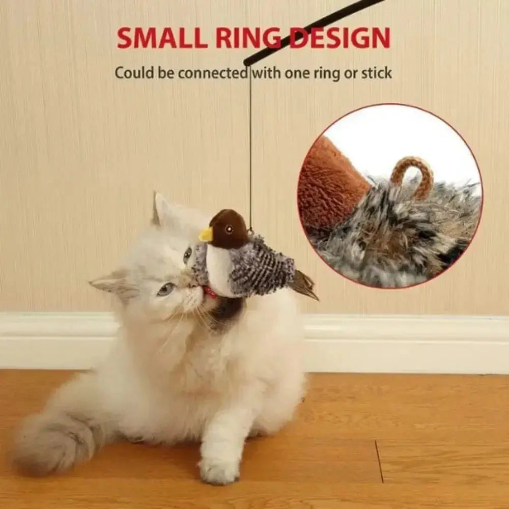 Flapping Bird Cat Toy, Interactive Flappy Bird Cat Toy Bird Toy for Cats, Simulated Chirping Bird Cat Toy, Interactive Cat Toy Streetsharks
