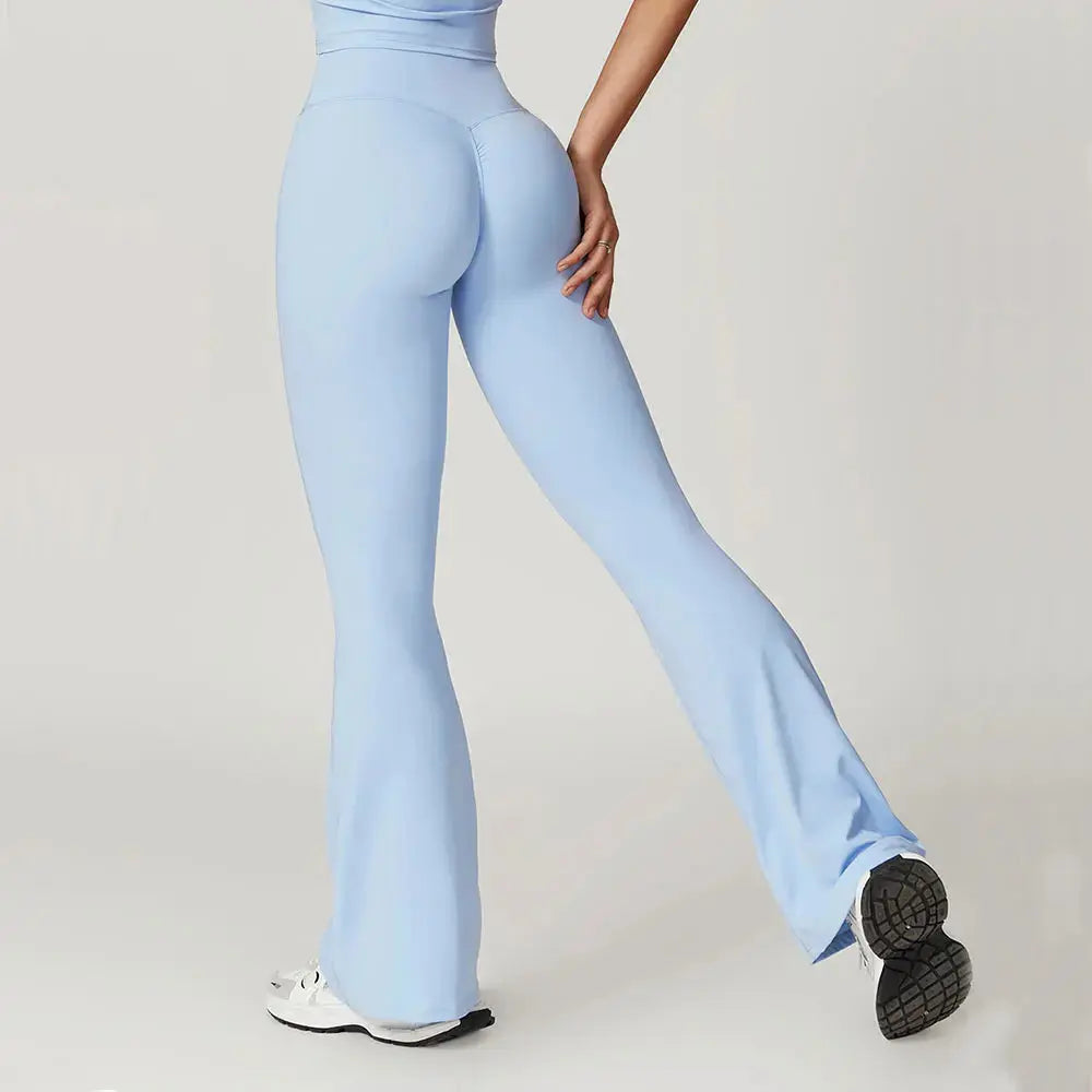 Flare Leggings Yoga Pants Women Bell-bottoms Yoga Tights High Waist Fitness Pants Stretch Gym Workout Sports Push Up Leggings luxecrown.co.uk