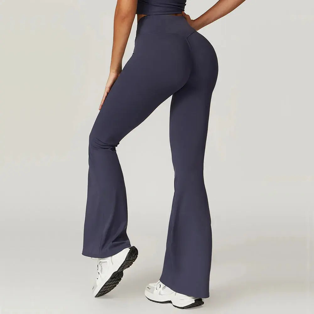 Flare Leggings Yoga Pants Women Bell-bottoms Yoga Tights High Waist Fitness Pants Stretch Gym Workout Sports Push Up Leggings luxecrown.co.uk