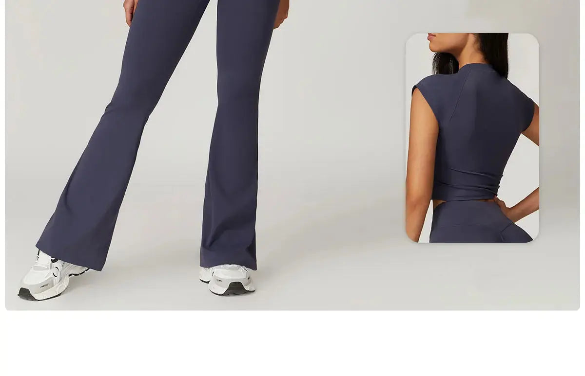 Flare Leggings Yoga Pants Women Bell-bottoms Yoga Tights High Waist Fitness Pants Stretch Gym Workout Sports Push Up Leggings luxecrown.co.uk