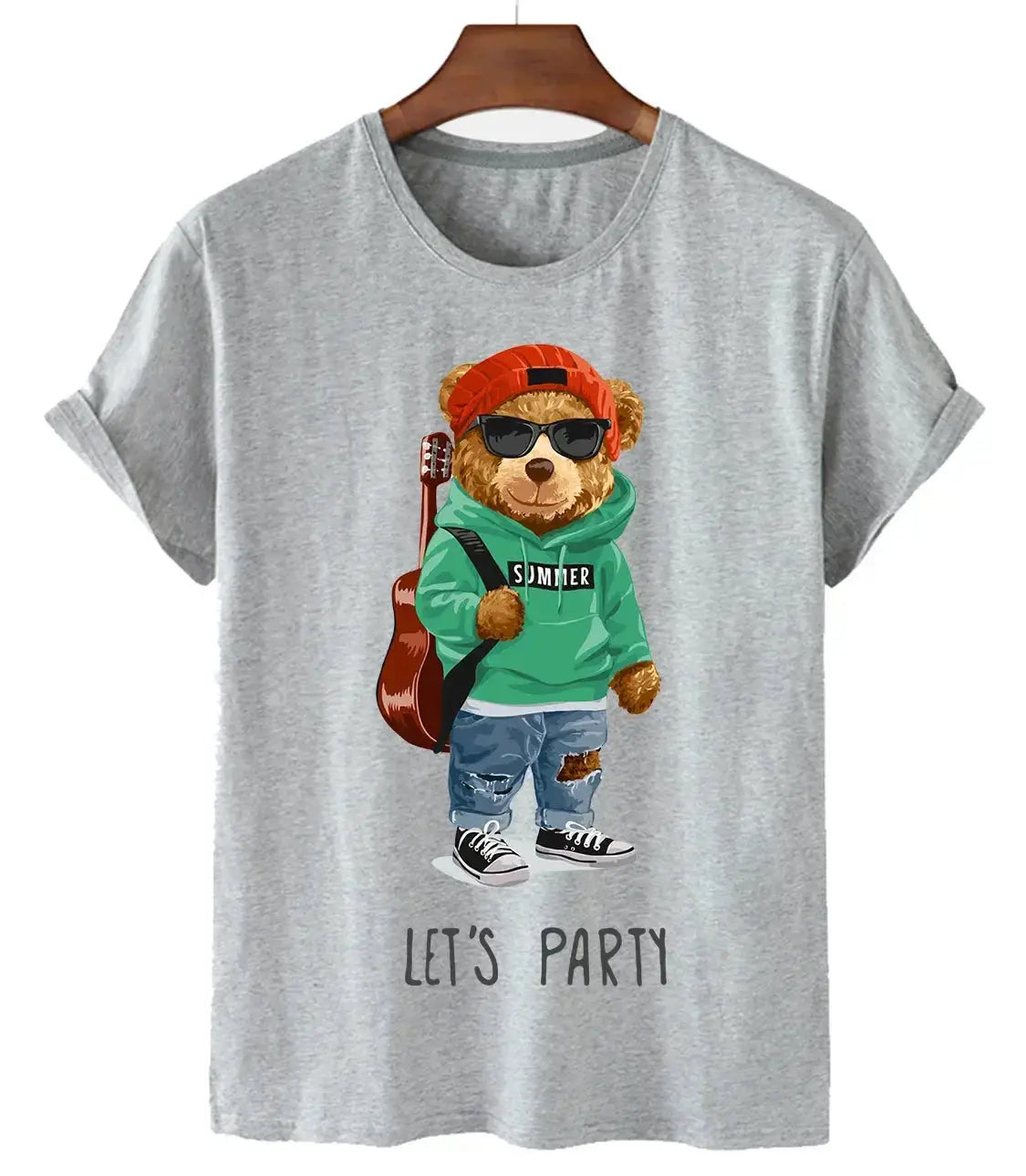 Funny Bear Print Tshirt Women Fashion Cartoon Harajuku Casual T-shirt Female Summer Short Sleeved Top Tees Unisex T Shirt luxecrown.co.uk