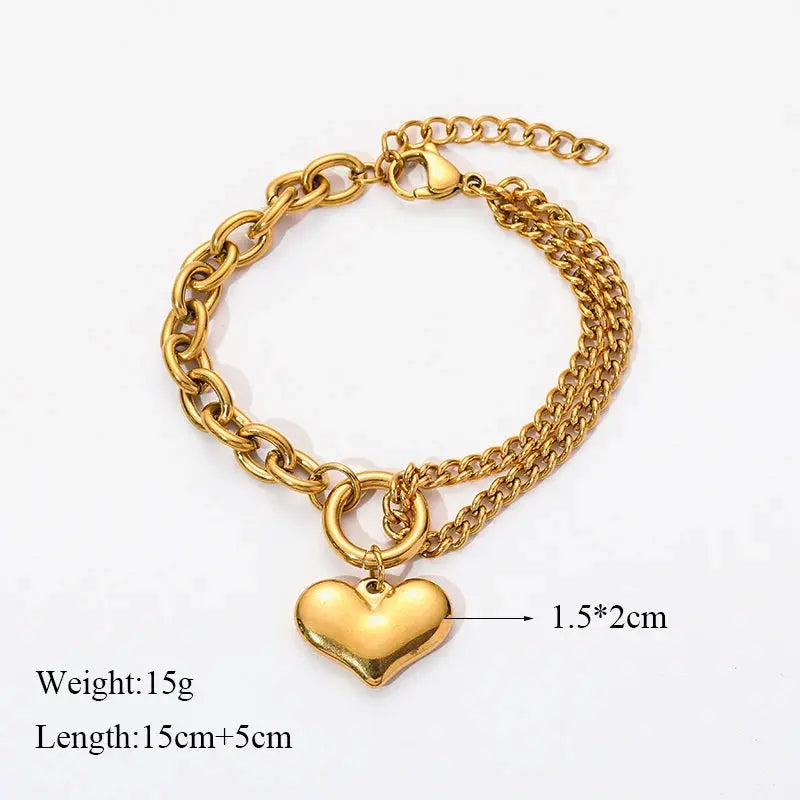 GANEMLY 316L Stainless Steel Tree of Life Bracelet For Women Fashion 18K Gold Plated Wrist Chain Waterproof Jewelry Lady Gift luxecrown.co.uk