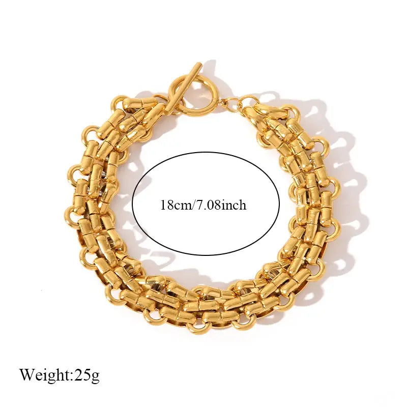 GANEMLY 316L Stainless Steel Tree of Life Bracelet For Women Fashion 18K Gold Plated Wrist Chain Waterproof Jewelry Lady Gift luxecrown.co.uk