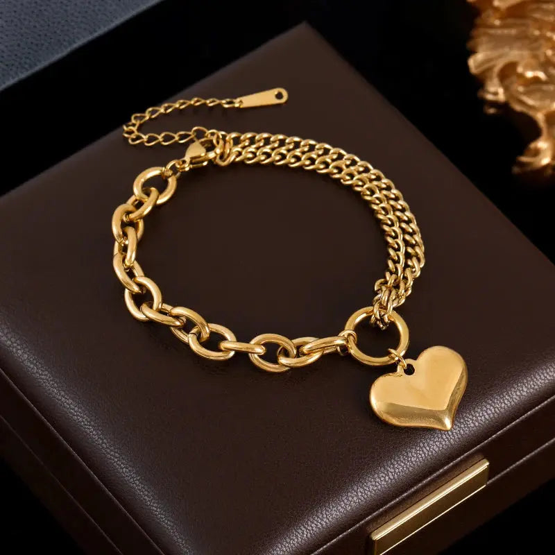 GANEMLY 316L Stainless Steel Tree of Life Bracelet For Women Fashion 18K Gold Plated Wrist Chain Waterproof Jewelry Lady Gift luxecrown.co.uk
