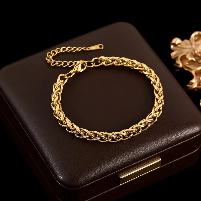 GANEMLY 316L Stainless Steel Tree of Life Bracelet For Women Fashion 18K Gold Plated Wrist Chain Waterproof Jewelry Lady Gift luxecrown.co.uk