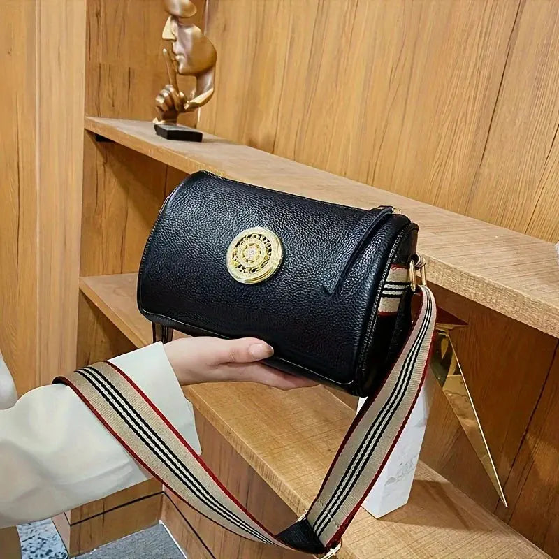 Genuine Leather Crossbody Bag, Stylish Black, Camel, Green Women's Trendy Handbag with Adjustable Strap, Waterproof Streetsharks