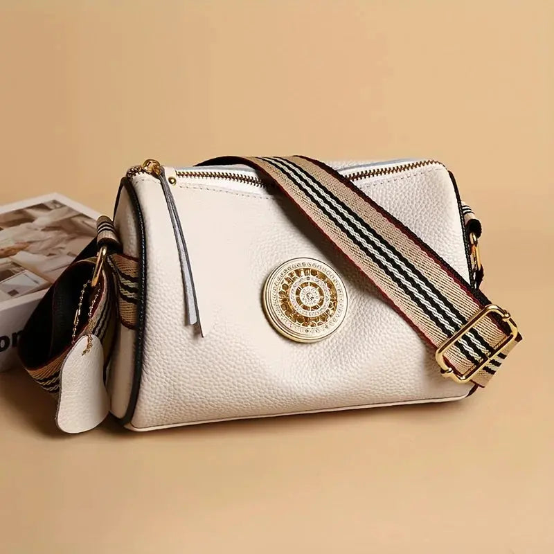 Genuine Leather Crossbody Bag, Stylish Black, Camel, Green Women's Trendy Handbag with Adjustable Strap, Waterproof Streetsharks