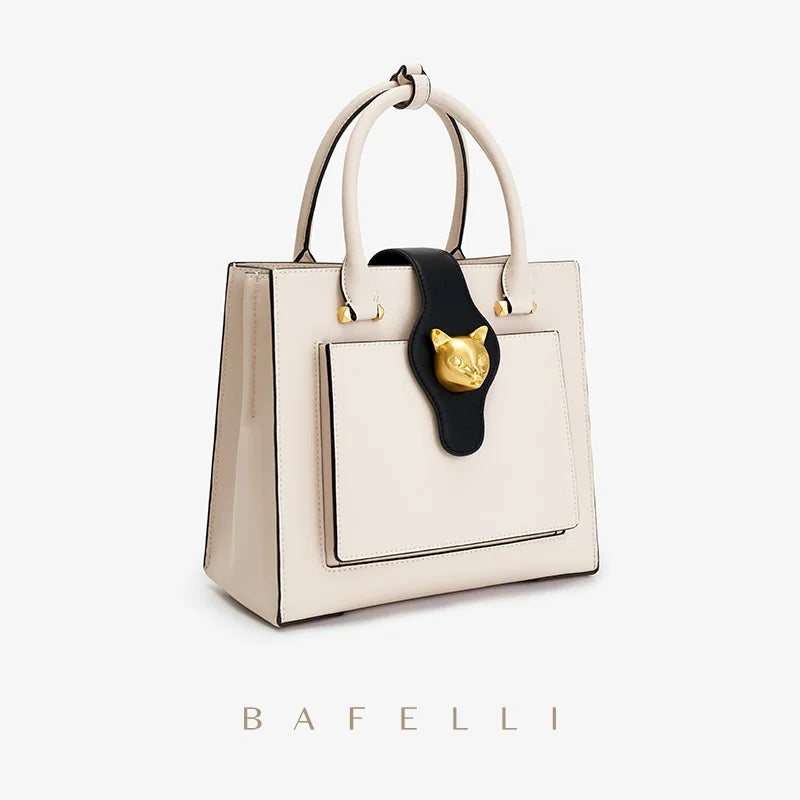 BAFELLI WOMEN'S BAGS NEW 2026 CELEBRITY FASHION CAT HANDBAG CROSSBODY SHOULDER FEMALE LEATHER DESIGNER STYLISH LUXURY PURSE luxecrown.co.uk