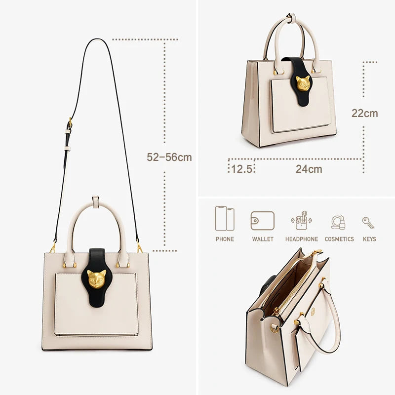 BAFELLI WOMEN'S BAGS NEW 2026 CELEBRITY FASHION CAT HANDBAG CROSSBODY SHOULDER FEMALE LEATHER DESIGNER STYLISH LUXURY PURSE luxecrown.co.uk