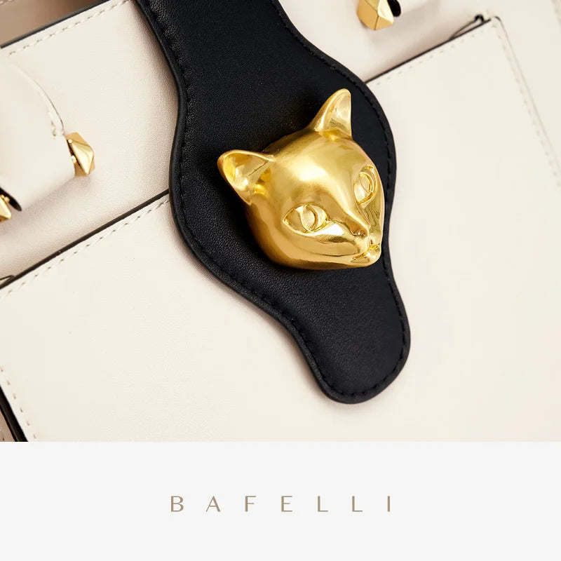 BAFELLI WOMEN'S BAGS NEW 2026 CELEBRITY FASHION CAT HANDBAG CROSSBODY SHOULDER FEMALE LEATHER DESIGNER STYLISH LUXURY PURSE luxecrown.co.uk