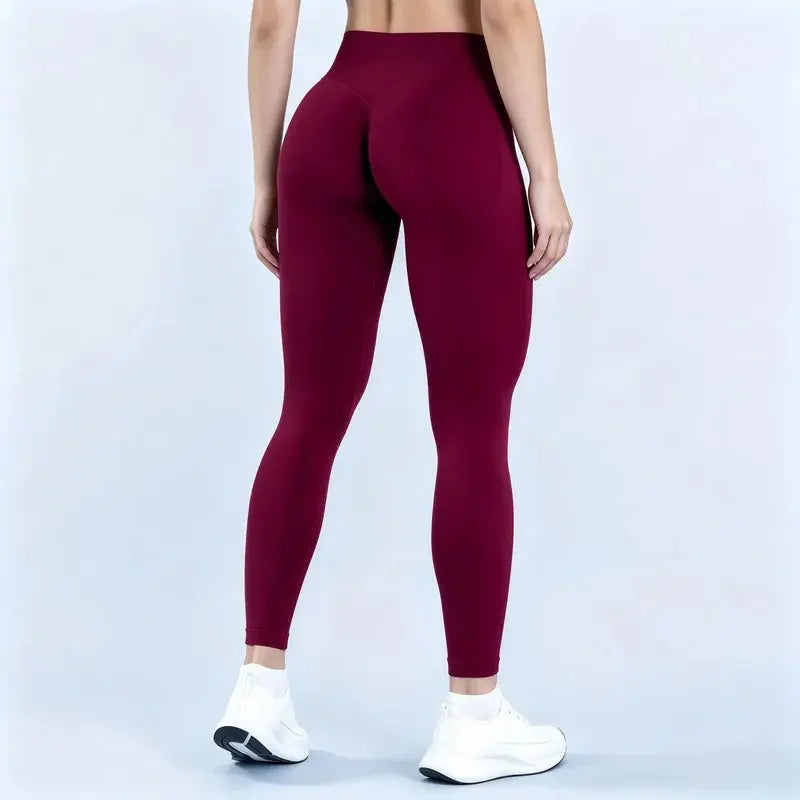 HISTELLO Impact Leggings Women Seamless Sports Yoga Pants Low Ribbed Band Gym Tights Fitness Workout Scrunch Butt Leggings luxecrown.co.uk
