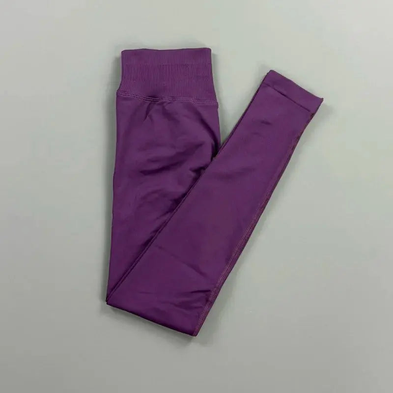 HISTELLO Impact Leggings Women Seamless Sports Yoga Pants Low Ribbed Band Gym Tights Fitness Workout Scrunch Butt Leggings luxecrown.co.uk