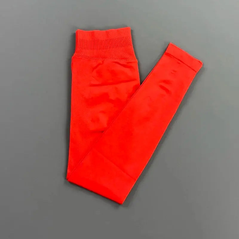 HISTELLO Impact Leggings Women Seamless Sports Yoga Pants Low Ribbed Band Gym Tights Fitness Workout Scrunch Butt Leggings luxecrown.co.uk