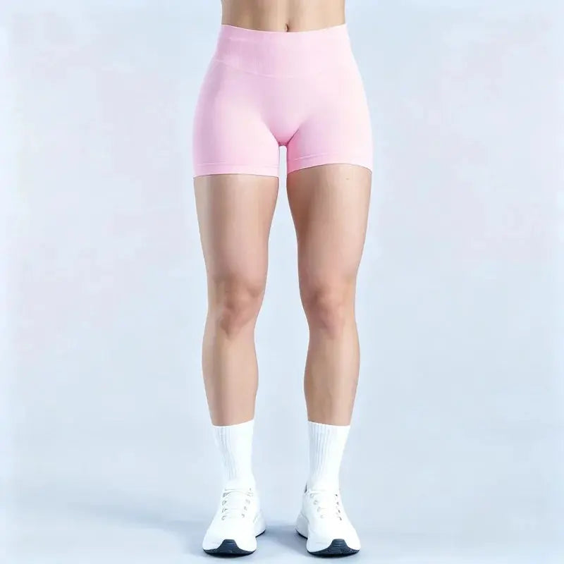 HISTELLO Impact Shorts 4.5" Women Fitness Sports Biker Shorts Low Waist Gym Short Workout Scrunch Butt Yoga Seamless Leggings luxecrown.co.uk