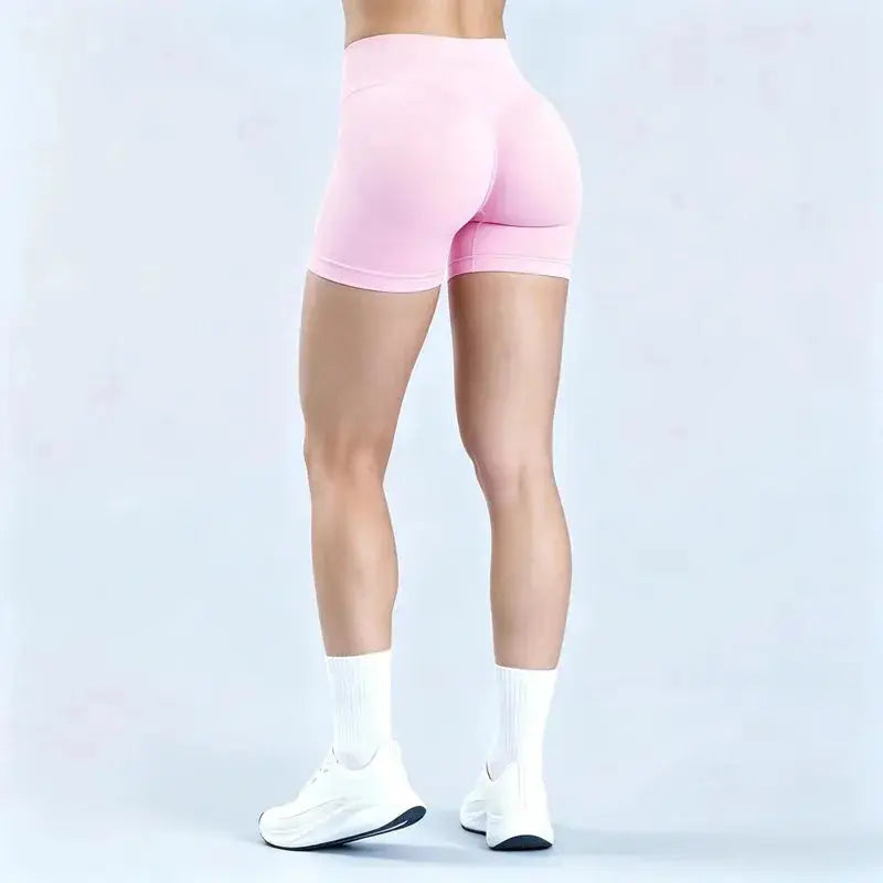 HISTELLO Impact Shorts 4.5" Women Fitness Sports Biker Shorts Low Waist Gym Short Workout Scrunch Butt Yoga Seamless Leggings luxecrown.co.uk