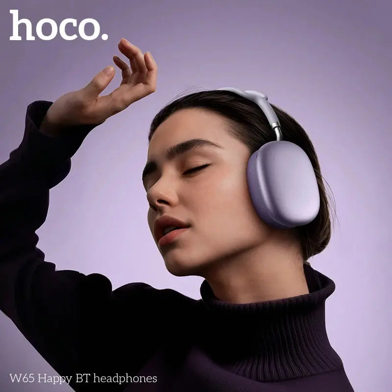 HOCO W65 New Bluetooth 5.4 Headphone Over Ear Big Earphones Hifi Audio Music Sport Gaming Headsets for Iphone Android With Mic luxecrown.co.uk