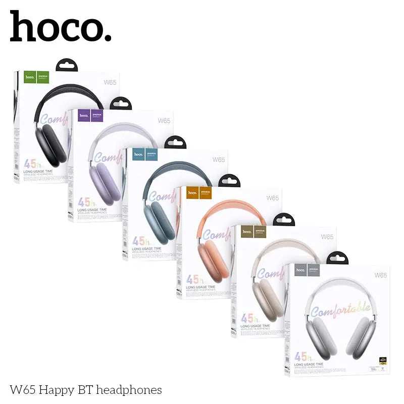 HOCO W65 New Bluetooth 5.4 Headphone Over Ear Big Earphones Hifi Audio Music Sport Gaming Headsets for Iphone Android With Mic luxecrown.co.uk