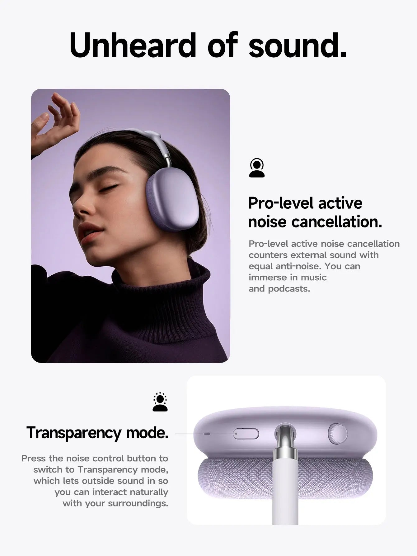 HOCO W65 Plus: Over-Ear ANC Headphones, AirPods Max Style luxecrown.co.uk