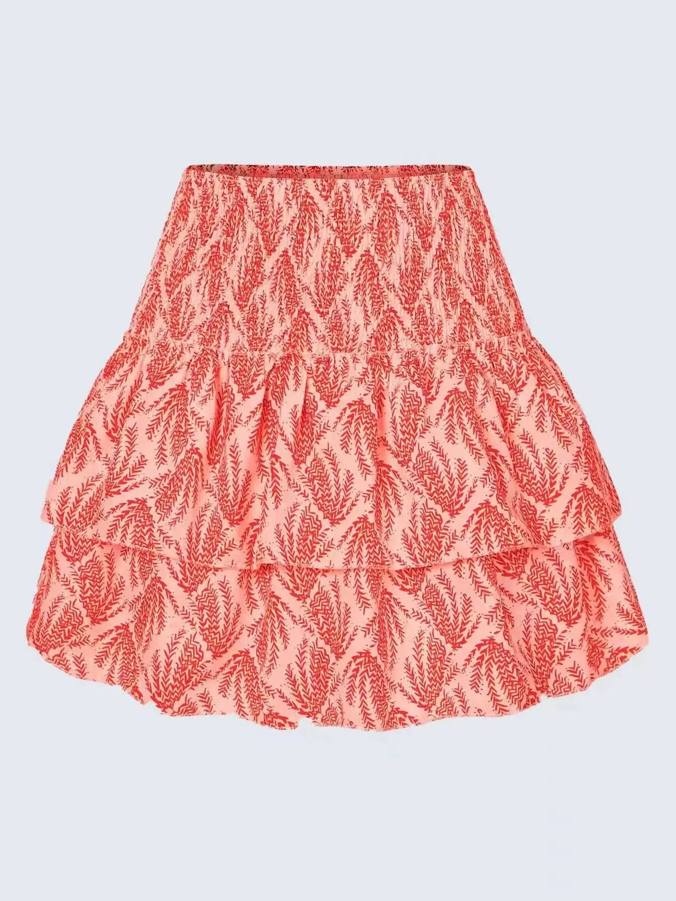 Harajuku Women's Half Length Pleated Skirt Ruffled Edge Printed Fashionable Floral High Waist Short Skirts For Women 12 Colors -  Streetsharks