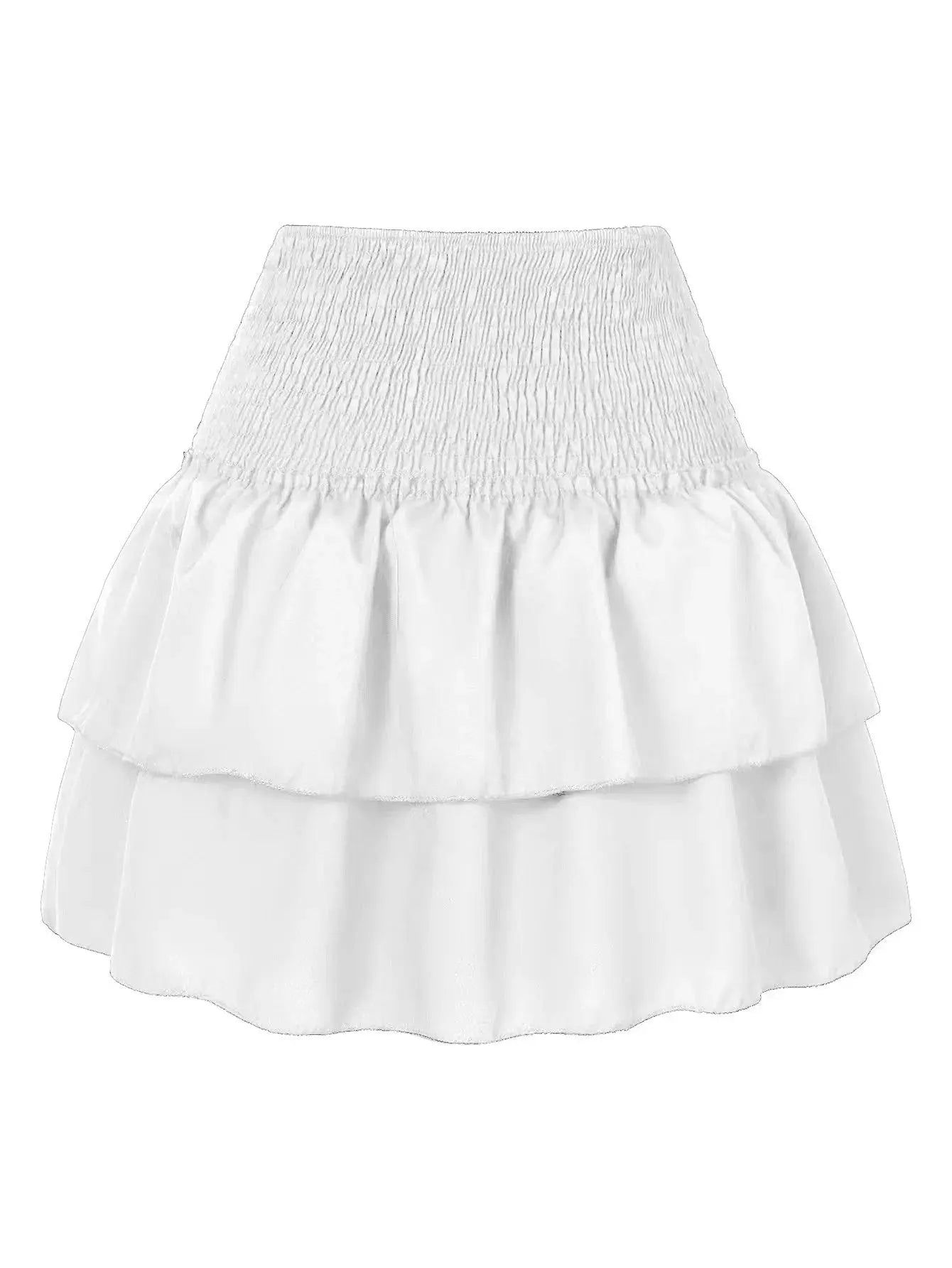 Harajuku Women's Half Length Pleated Skirt Ruffled Edge Printed Fashionable Floral High Waist Short Skirts For Women 12 Colors -  Streetsharks