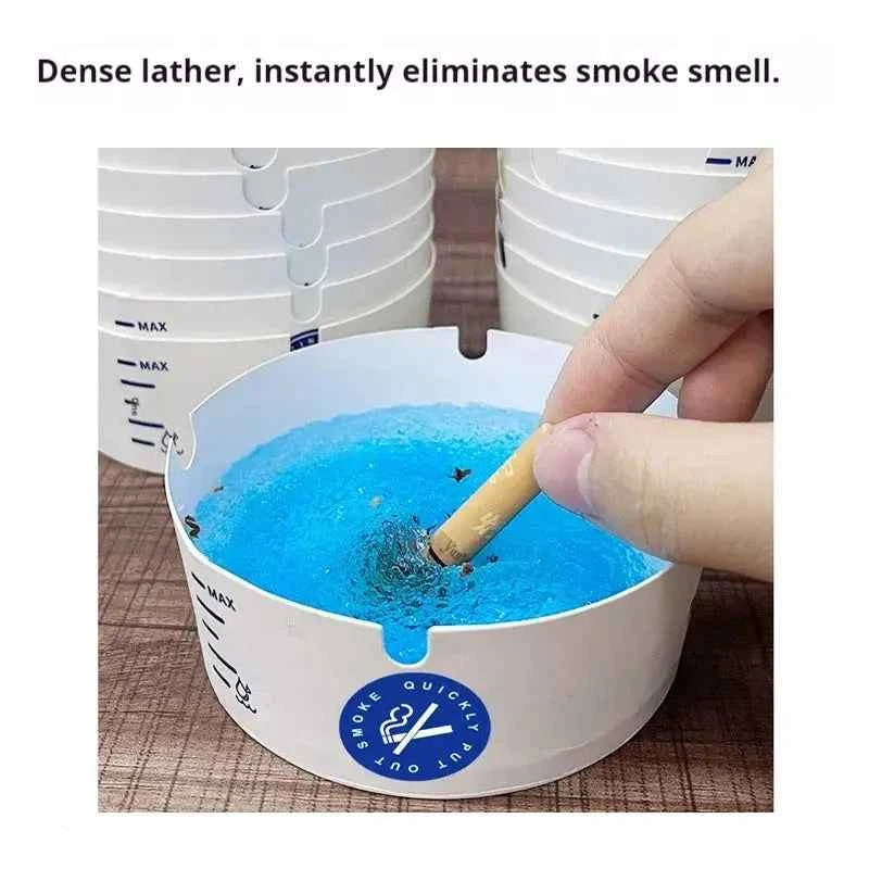 Hard Portable Disposable Ashtray Waterproof Leakproof Cup with Absorbent Gel Resin for Car Travel Camping Smoking Accessories