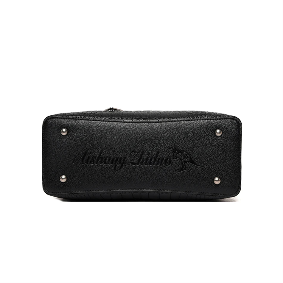 Brand Leather 3 Layers Alligator Crossbody Bag for Women Female Shoulder Messenger Sac Luxury Designer Ladies Handbags Streetsharks