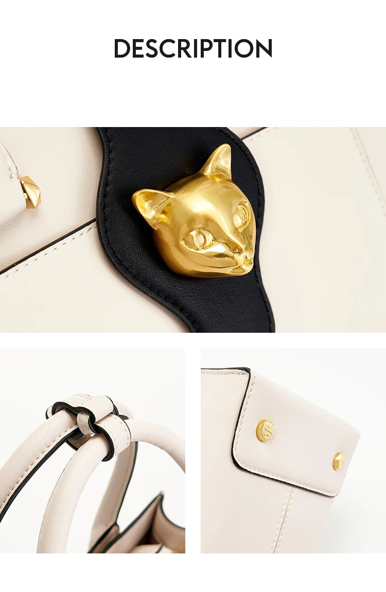 BAFELLI WOMEN'S BAGS NEW 2026 CELEBRITY FASHION CAT HANDBAG CROSSBODY SHOULDER FEMALE LEATHER DESIGNER STYLISH LUXURY PURSE luxecrown.co.uk