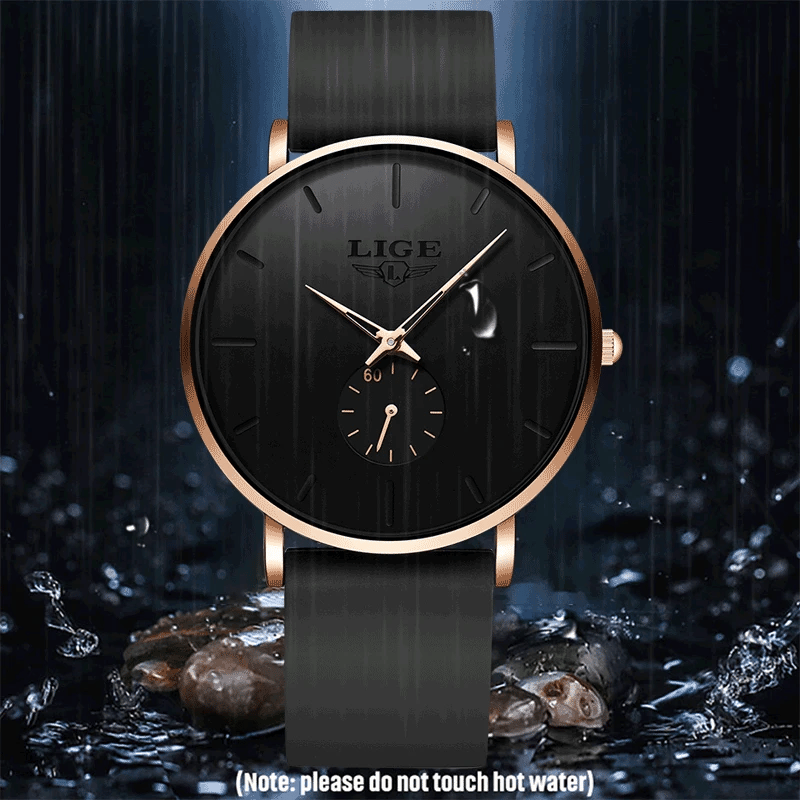 LIGE New Fashion Mens Watches Top Brand Luxury Sport Waterproof Simple Ultra-Thin Watches Men Quartz Clock Relogio Masculino+Box luxecrown.co.uk
