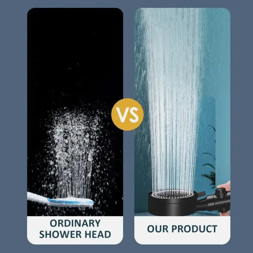 High Pressure Bath Shower Head 5 Mode Large Chrome Handset Heads Water Saving StreetSharks