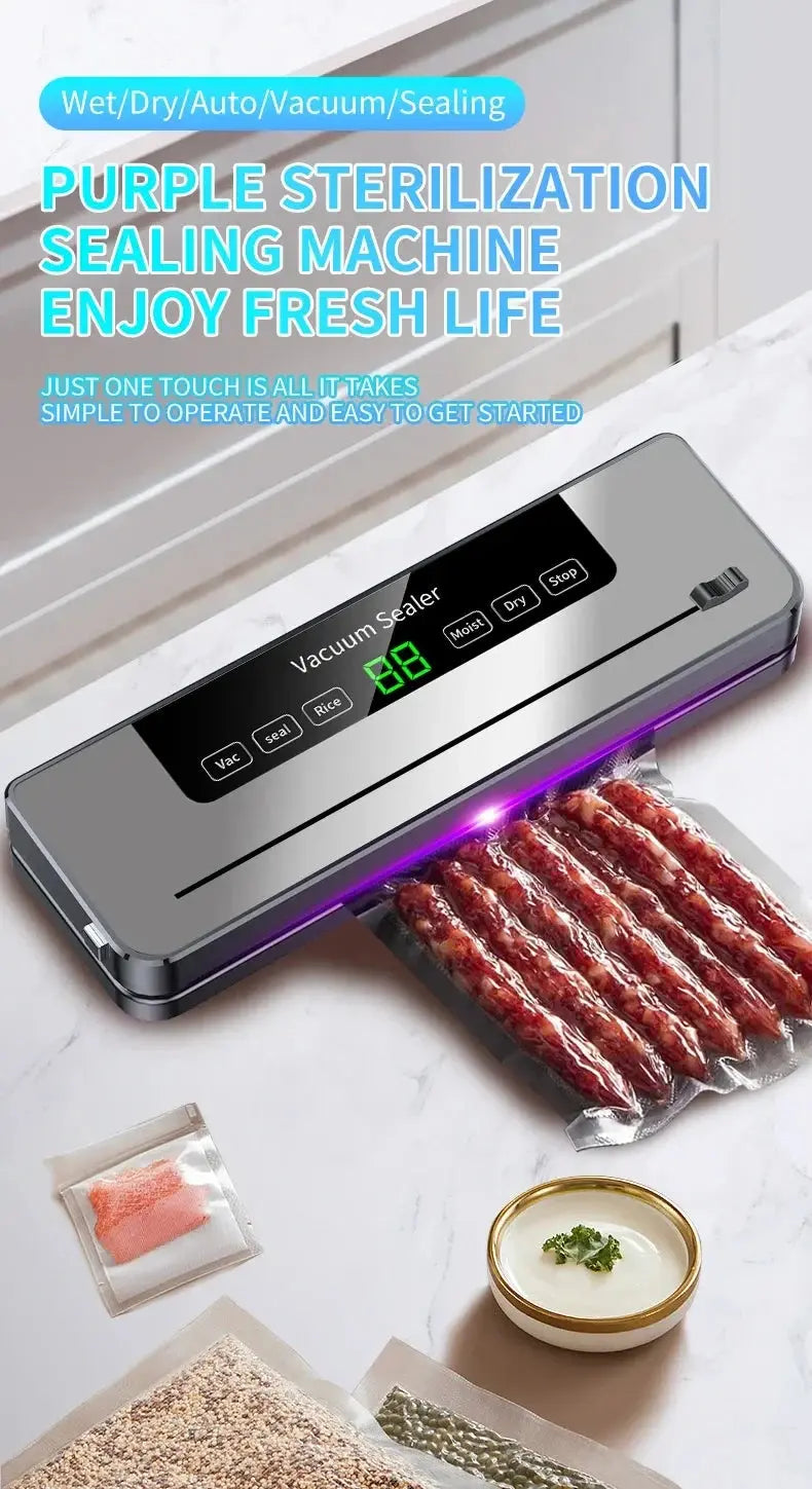 High Quality Professional Home Kitchen Vacuum Sealer Machine Easy Use with Cutter Hot Sale for Household RV Battery Power Source luxecrown.co.uk