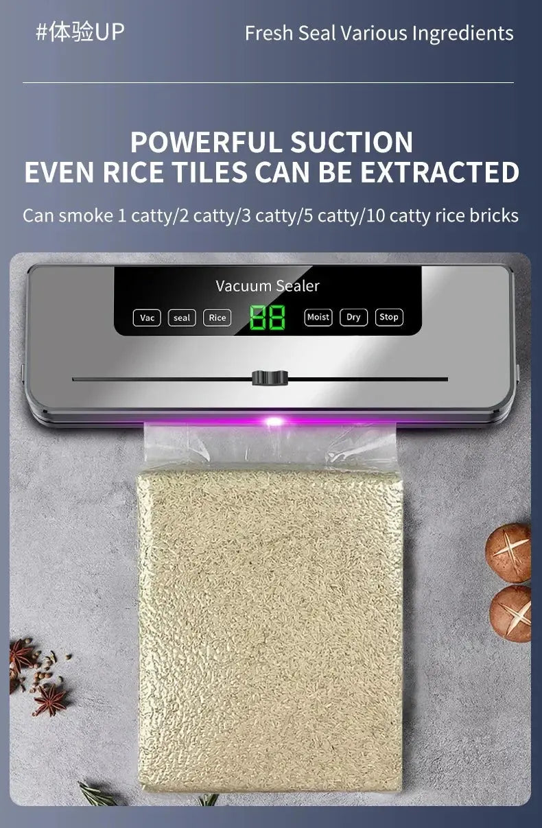 High Quality Professional Home Kitchen Vacuum Sealer Machine Easy Use with Cutter Hot Sale for Household RV Battery Power Source luxecrown.co.uk