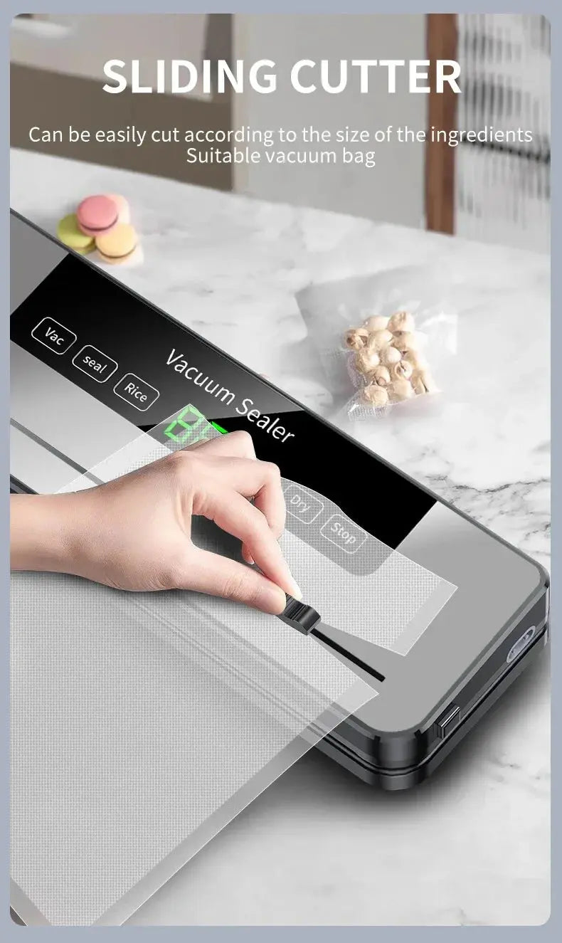 High Quality Professional Home Kitchen Vacuum Sealer Machine Easy Use with Cutter Hot Sale for Household RV Battery Power Source luxecrown.co.uk