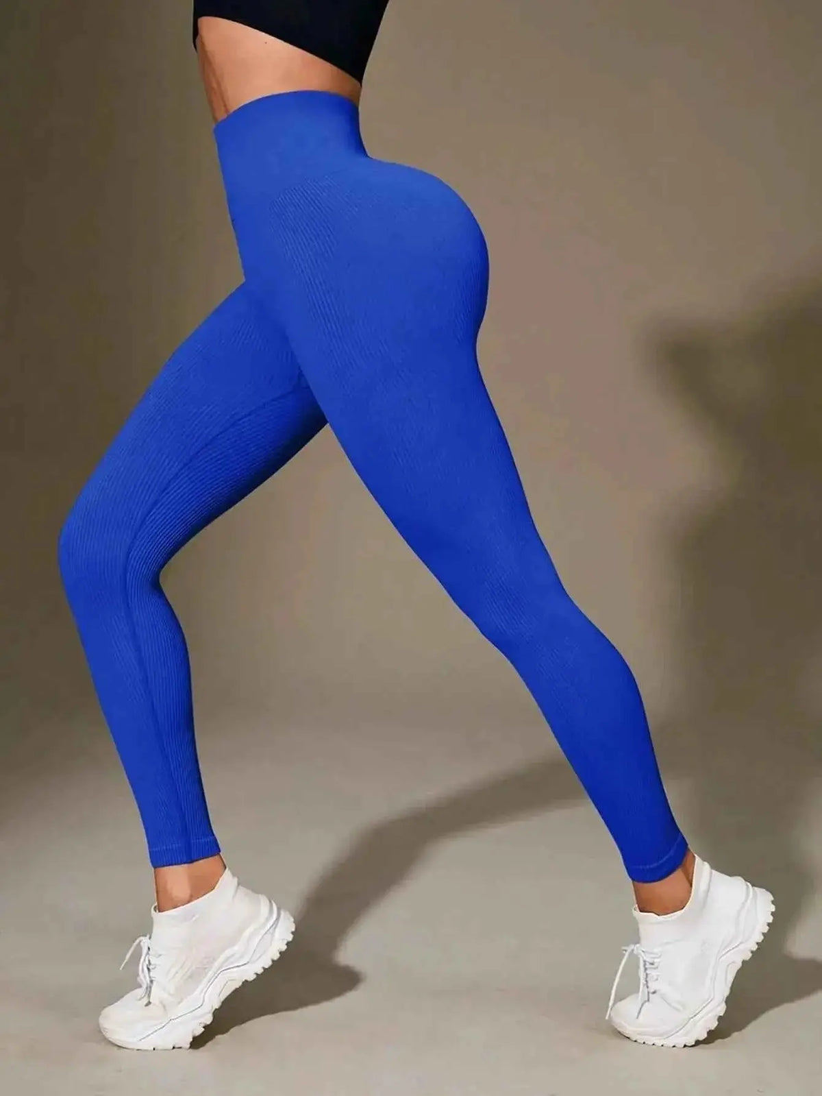 High Waist Seamless Yoga Pants Ribbed Texture Workout Leggings, Breathable Tights for Yoga Gym Fitness Running, New Design