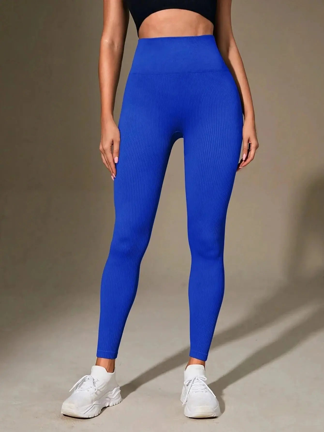 High Waist Seamless Yoga Pants Ribbed Texture Workout Leggings, Breathable Tights for Yoga Gym Fitness Running, New Design luxecrown.co.uk