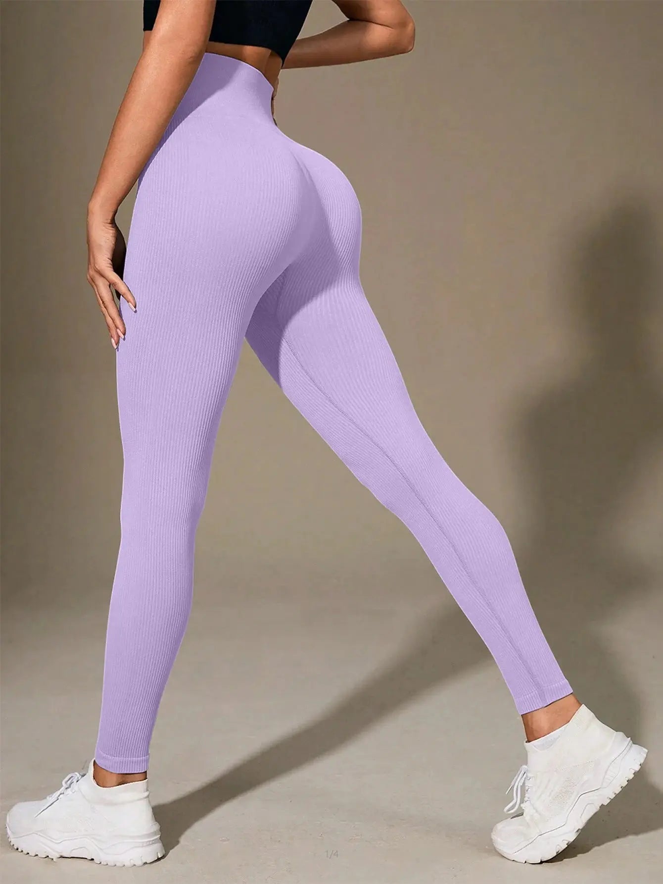 High Waist Seamless Yoga Pants Ribbed Texture Workout Leggings, Breathable Tights for Yoga Gym Fitness Running, New Design luxecrown.co.uk