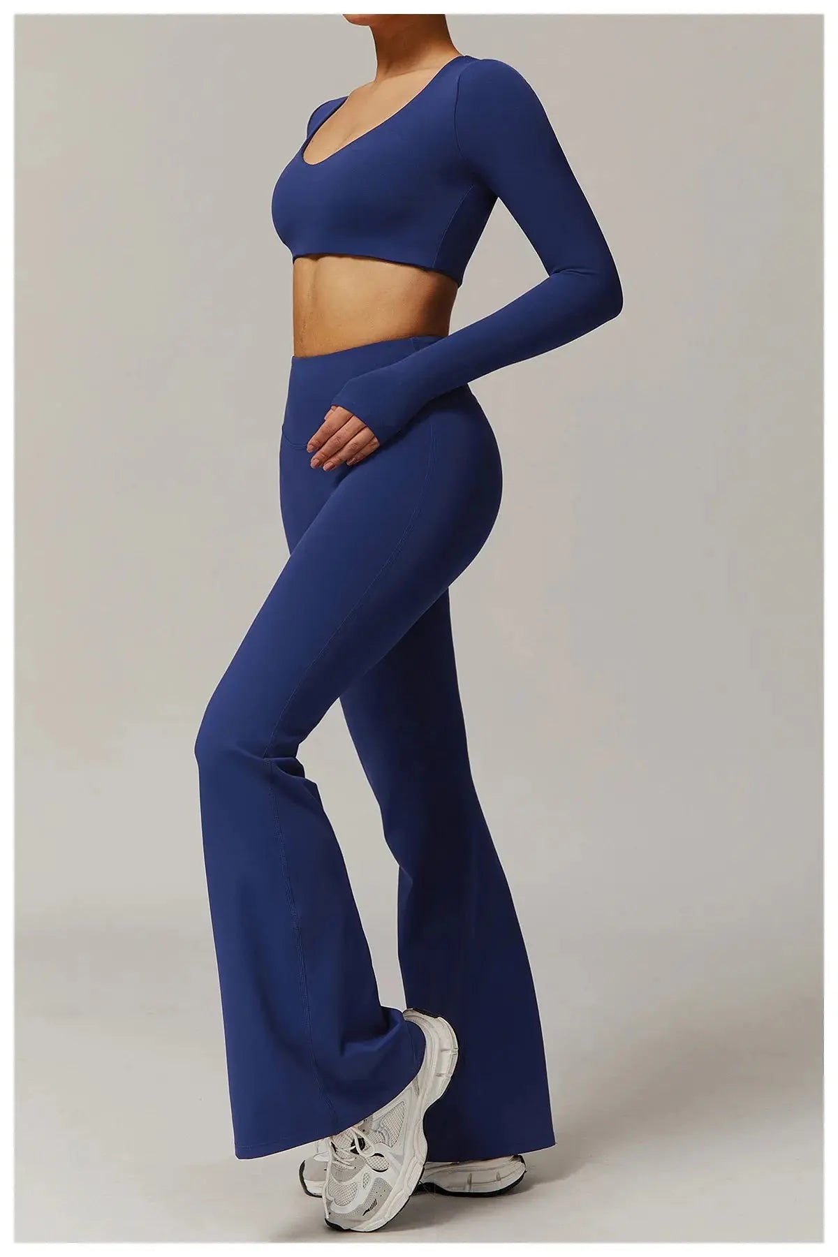 High Waist Wide Leg Pants Leggings Women Tights Fitness Bell-bottoms Yoga Elastic Leggings Push Up Gym Workout Flared Pants luxecrown.co.uk