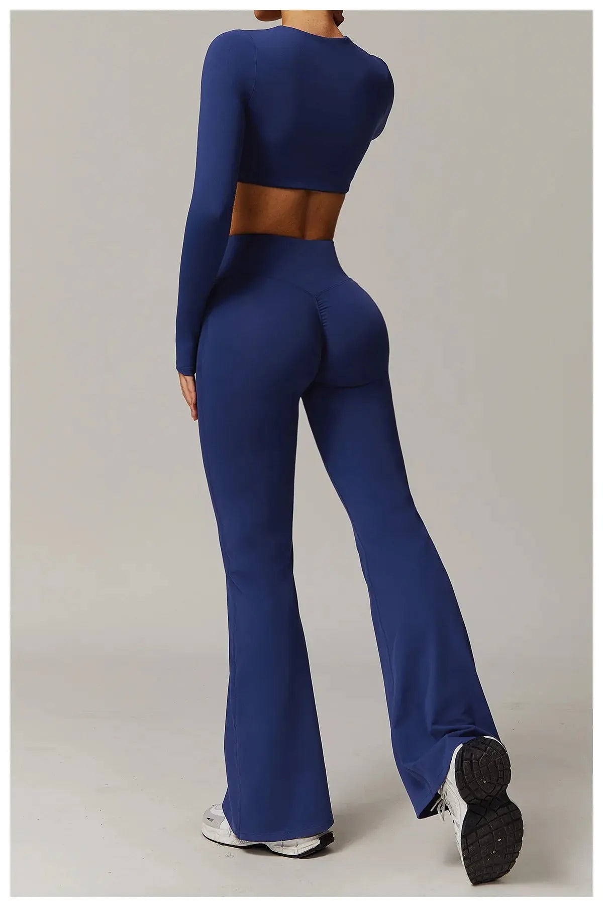 High Waist Wide Leg Pants Leggings Women Tights Fitness Bell-bottoms Yoga Elastic Leggings Push Up Gym Workout Flared Pants luxecrown.co.uk