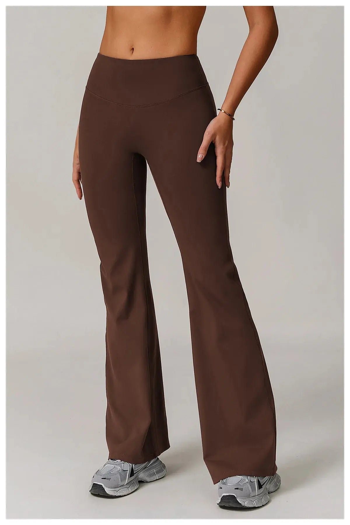 High Waist Wide Leg Pants Leggings Women Tights Fitness Bell-bottoms Yoga Elastic Leggings Push Up Gym Workout Flared Pants luxecrown.co.uk