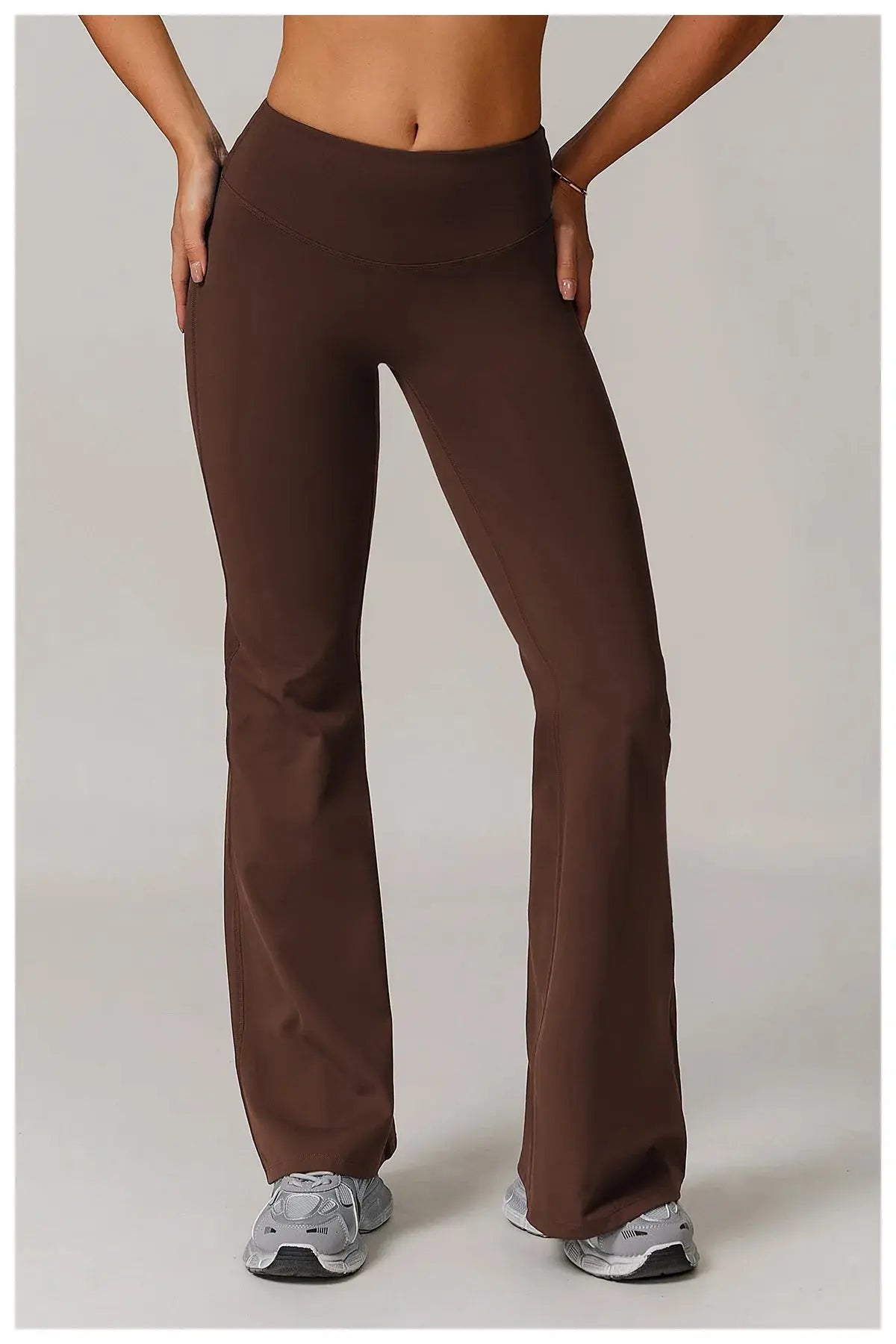 High Waist Wide Leg Pants Leggings Women Tights Fitness Bell-bottoms Yoga Elastic Leggings Push Up Gym Workout Flared Pants luxecrown.co.uk