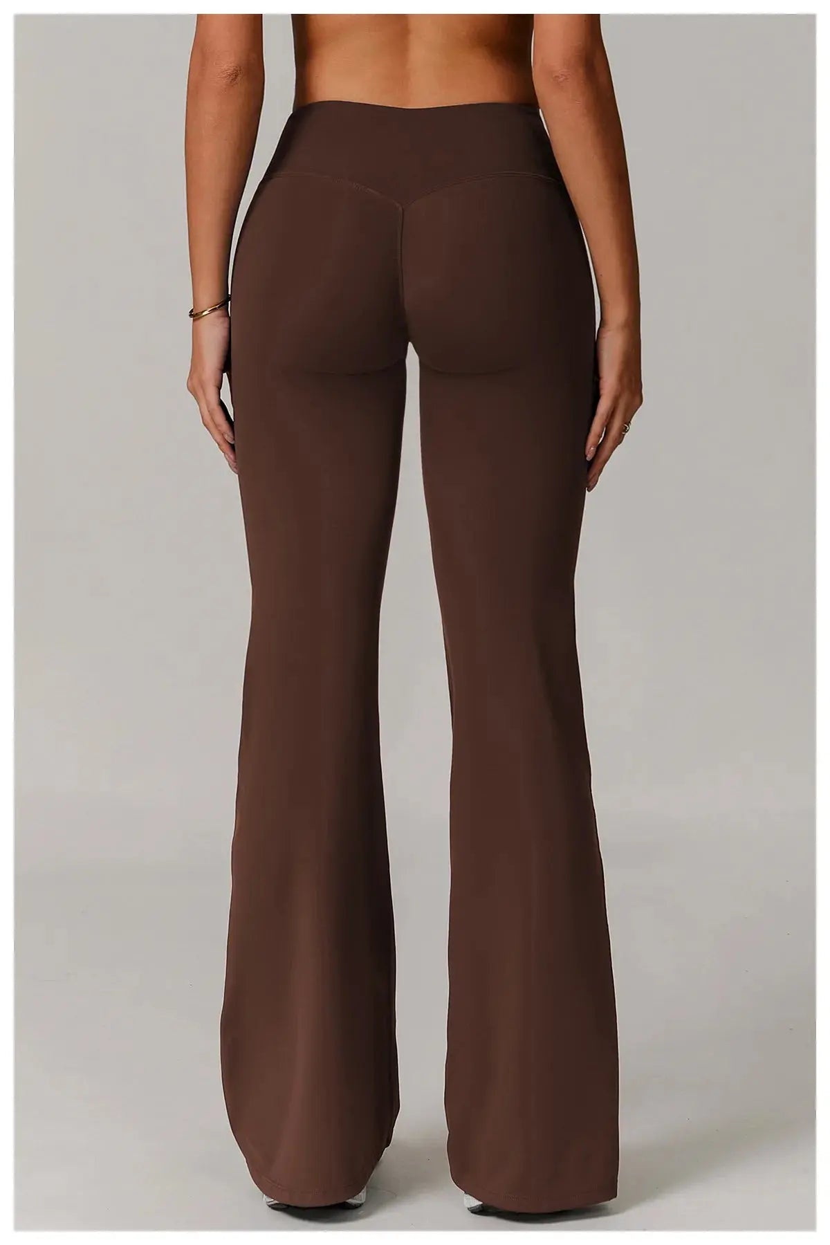 High Waist Wide Leg Pants Leggings Women Tights Fitness Bell-bottoms Yoga Elastic Leggings Push Up Gym Workout Flared Pants luxecrown.co.uk