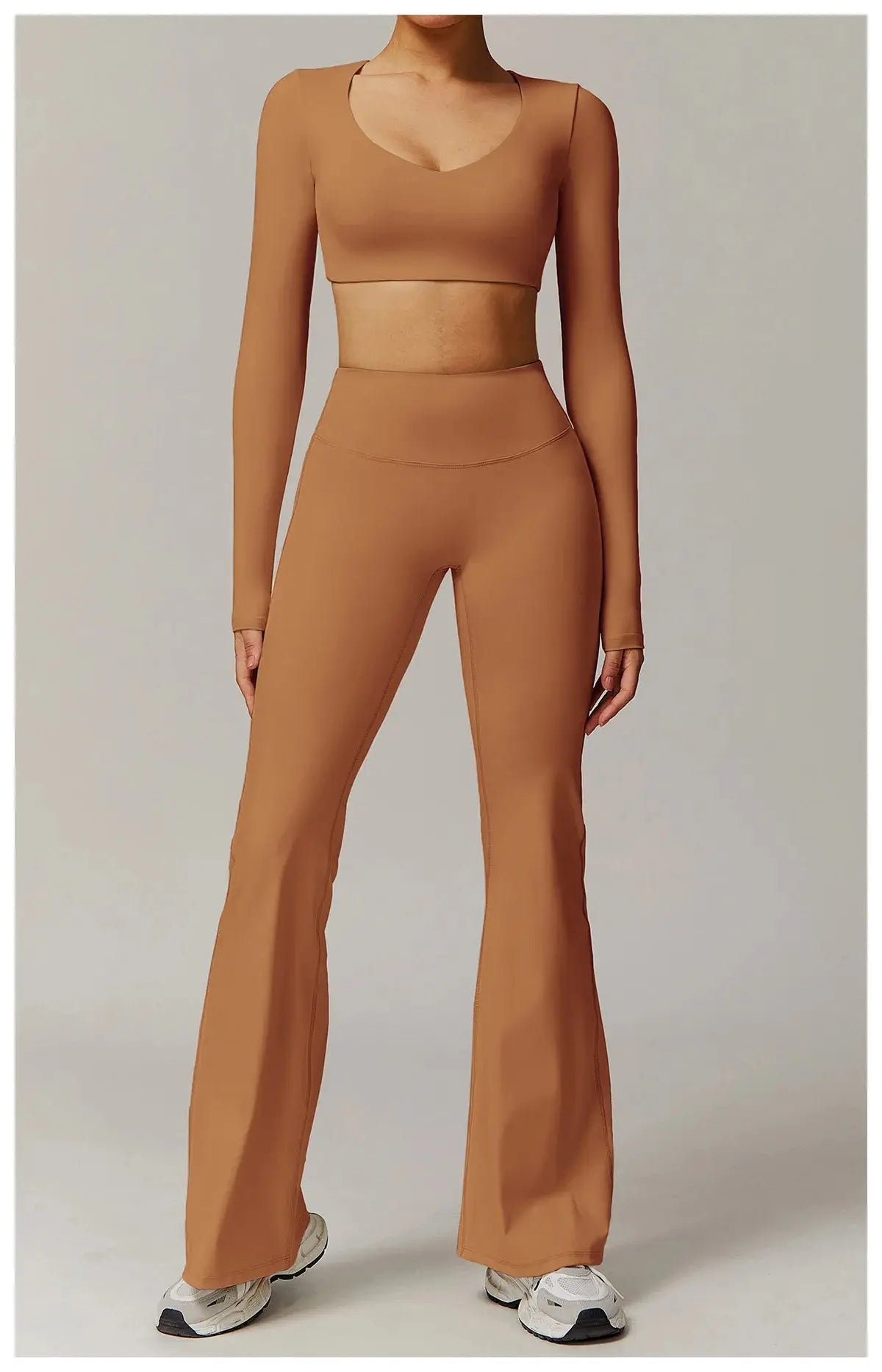 High Waist Wide Leg Pants Leggings Women Tights Fitness Bell-bottoms Yoga Elastic Leggings Push Up Gym Workout Flared Pants luxecrown.co.uk