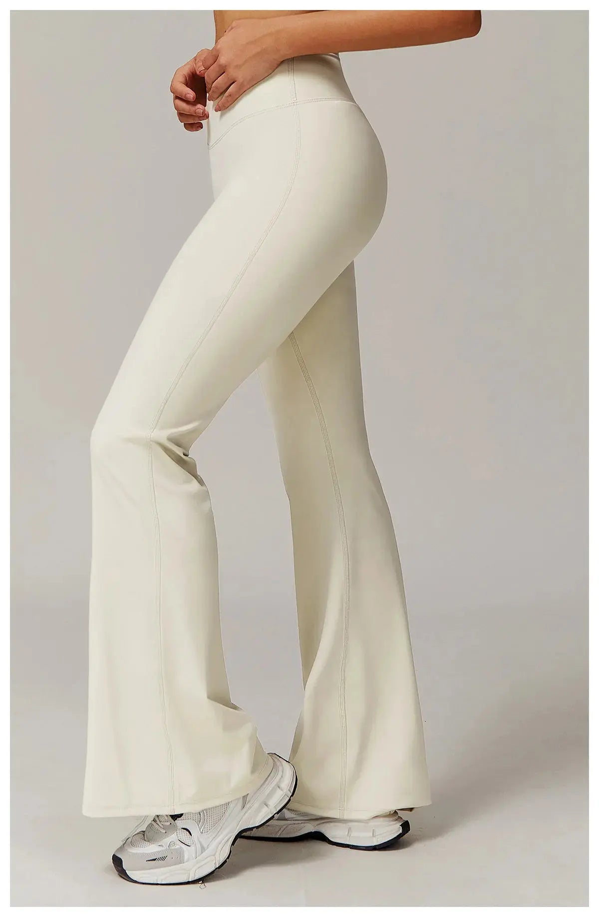 High Waist Wide Leg Pants Leggings Women Tights Fitness Bell-bottoms Yoga Elastic Leggings Push Up Gym Workout Flared Pants luxecrown.co.uk