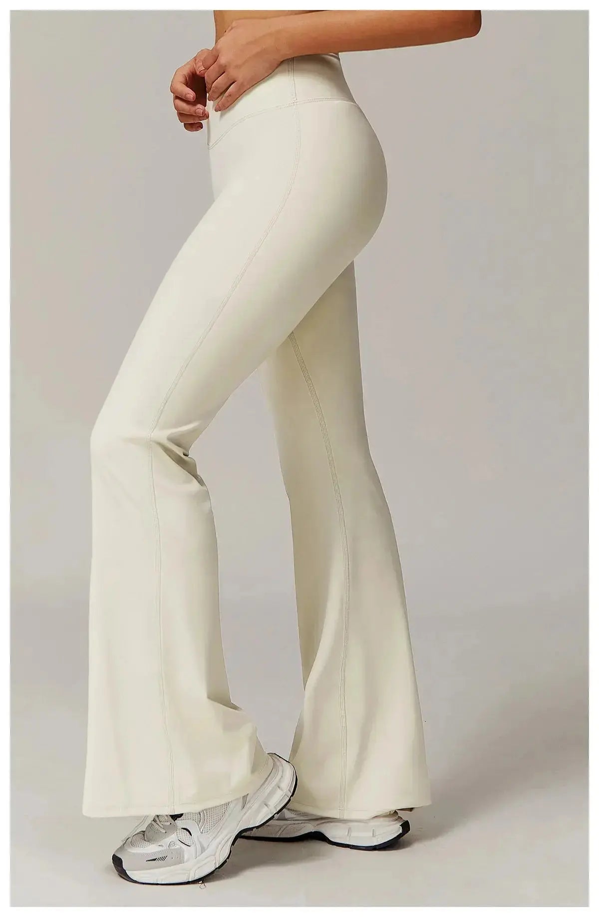 High Waist Wide Leg Pants Leggings Women Tights Fitness Bell-bottoms Yoga Elastic Leggings Push Up Gym Workout Flared Pants luxecrown.co.uk