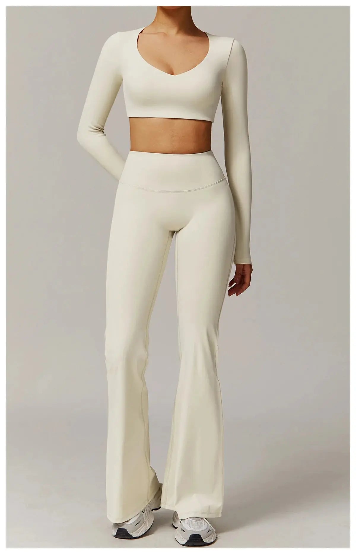 High Waist Wide Leg Pants Leggings Women Tights Fitness Bell-bottoms Yoga Elastic Leggings Push Up Gym Workout Flared Pants luxecrown.co.uk