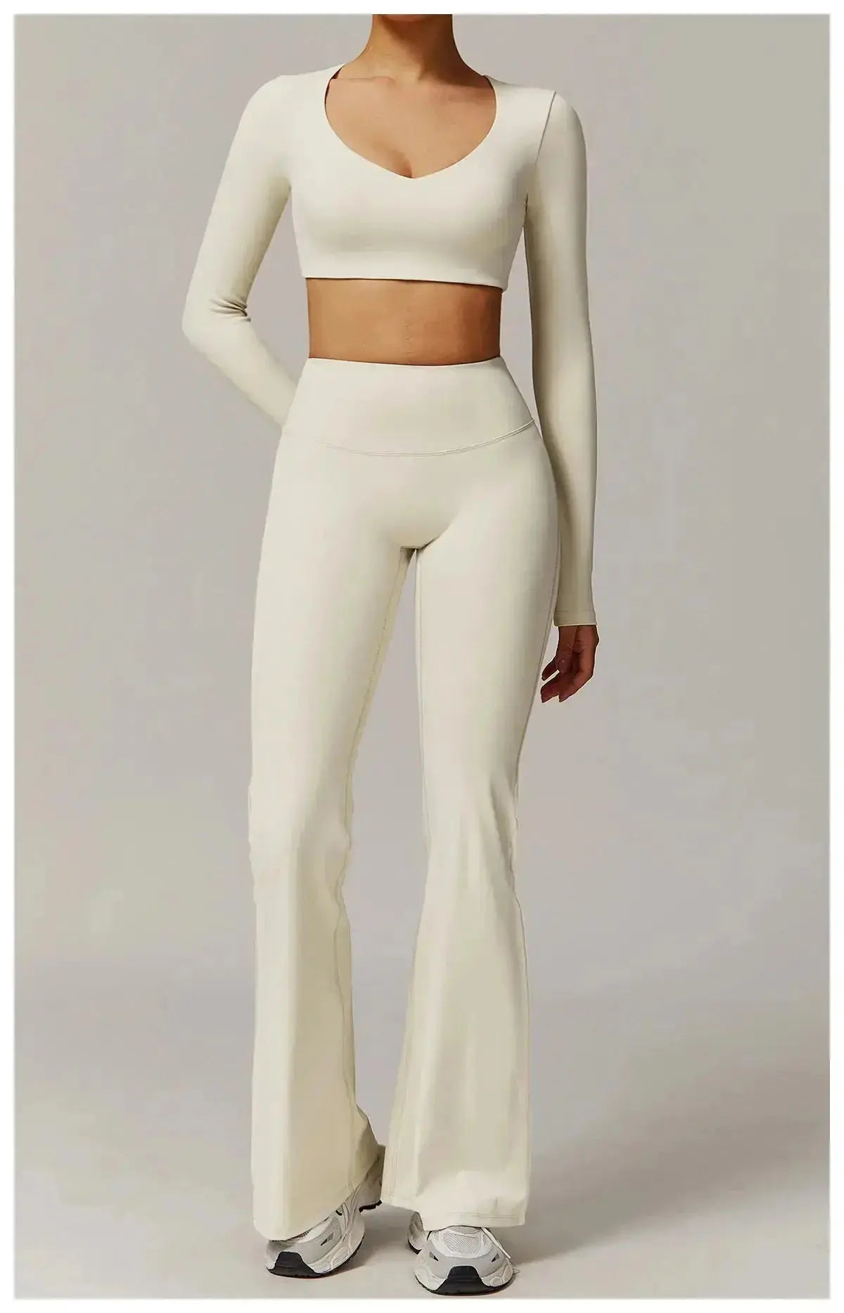 High Waist Wide Leg Pants Leggings Women Tights Fitness Bell-bottoms Yoga Elastic Leggings Push Up Gym Workout Flared Pants luxecrown.co.uk