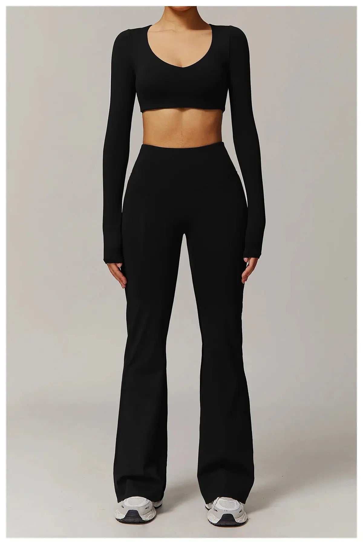 High Waist Wide Leg Pants Leggings Women Tights Fitness Bell-bottoms Yoga Elastic Leggings Push Up Gym Workout Flared Pants luxecrown.co.uk