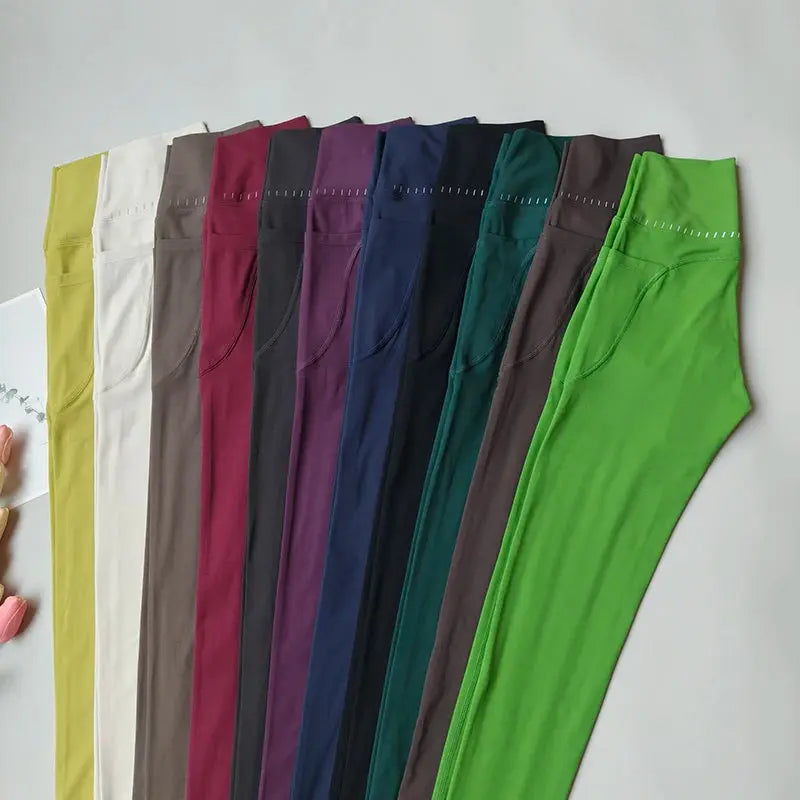 High Waist Yoga Leggings Women Soft With Pockets Sports Leggings Tights Fitness Gym Elastic Pants High Quality Sport Leggings luxecrown.co.uk