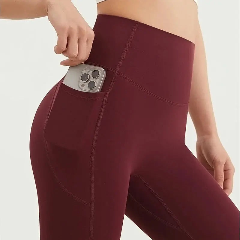 High Waist Yoga Leggings Women Soft With Pockets Sports Leggings Tights Fitness Gym Elastic Pants High Quality Sport Leggings luxecrown.co.uk